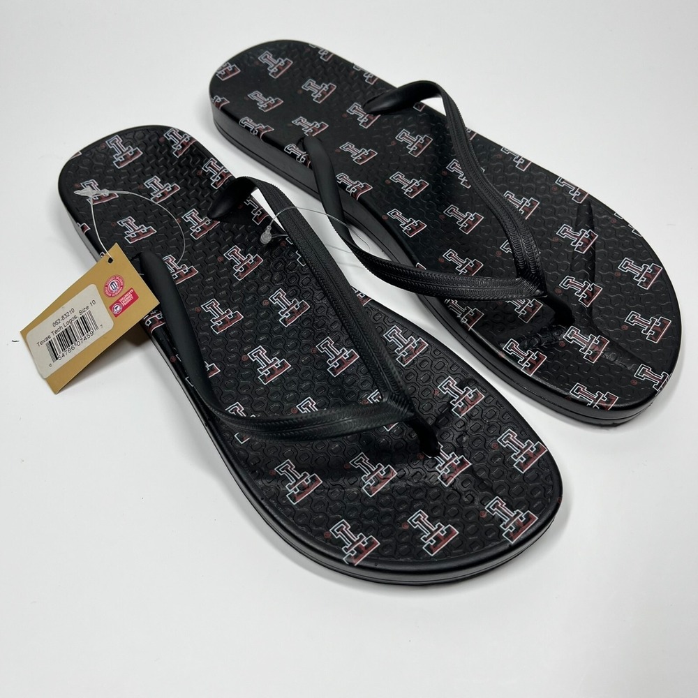 Texas Tech University Flip Flop Sandals Women's 10 Sorority Alumni Red‎ Raiders
